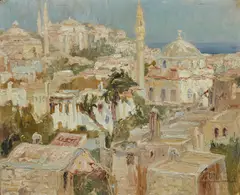 Veduta di Istanbul by Francesco Mennhey, sold Oct 2021