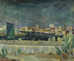Merito Costalunga, Paesaggio industriale