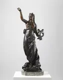 Scultura in bronzo raffigurante la musa Tersicore by Bronzista Francese Del Xix-Xx Secolo, sculpture, sold Oct 2021