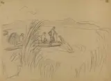 Elisabeth Chaplin, Bagnanti entro paesaggio lacustre