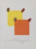 Collage by Aldo Mondino, sold Jul 2021
