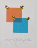 Collage by Aldo Mondino, sold Jul 2021
