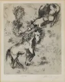 Fables de la Fontaine series:Le Cheval et l'Ane by Marc Chagall, print (other), sold Jun 2021