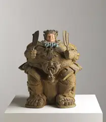 Matteo Pugliese, Aztec guardian, sculpture