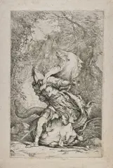 Salvator Rosa, Giasone e il Drago, print (other)