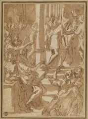 Francesco Primaticcio, Attribuito a. Scena biblica
