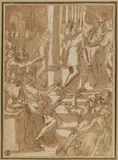 Francesco Primaticcio, Attribuito a. Scena biblica
