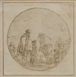 Stefano della Bella, Viandanti in un paesaggio