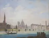 Ippolito Caffi, Veduta della basilica di Santa Maria della Salute