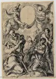 Pietro da Cortona, Attribuito a. Angeli e Santi. Studio per Pala d'altare