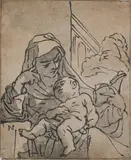 Ubaldo Gandolfi, Attribuito a. Madonna con Bambino