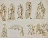 Domenico Paghini, Studi di figure e ornamenti