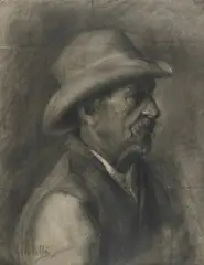 Gigi Morbelli, Ritratto d'uomo con cappello