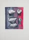 Henry Moore, Heads, ideas for sculptures, print (other)