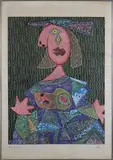 Donna seduta by Enrico Baj, print (other), sold Mar 2021