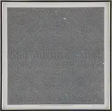 Sol LeWitt, Yellow grid, red circles, black arcs from four corners