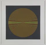 Alberto Biasi, Progetto S3, interferenza rosso e giallo su sfondo grigio
