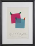 Collage by Aldo Mondino, sold Mar 2021