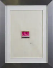 Raymond Hains, Saffa, 1974, fiammiferi on paper