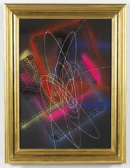 Spirale by Roberto Crippa, acrylic on paper applicata on panel, sold Mar 2021