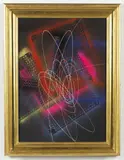 Roberto Crippa, Spirale, acrylic on paper applicata on panel