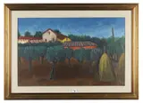 Gisberto Ceracchini, Paesaggio con covoni e ulivi