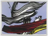 Roy Lichtenstein, Brushstrokes, 1967, Colour silkscreen on card