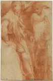 Sibilla Frigia (o Triburtina) e un angelo by Detto Polidoro Da Caravaggio Caldara Polidoro, sold Dec 2020