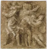 Il ratto delle sabine by Detto Polidoro Da Caravaggio Caldara Polidoro, sold Dec 2020