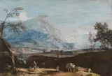 Marco Ricci, Paesaggio fluviale con viandanti