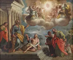 Emanuele Alfani, San Pietro e Giovanni Evangelista risanano uno storpio