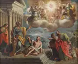 Emanuele Alfani, San Pietro e Giovanni Evangelista risanano uno storpio