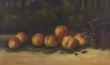 Giovanni Segantini, Attribuito a. Natura morta con frutta