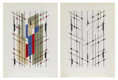Aldo Galli, Cartella incompleta composta da n.2 fogli.Tre tempi visivi di una interstruttura, print (other)