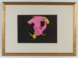 Senza titolo by Mario Schifano, 1967, mixed media on paper, sold Oct 2020
