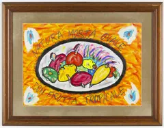 Natura morta ovale con frutta tropicale by Bruno Donzelli, sold Oct 2020