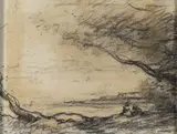 Jean-Baptiste Camille Corot, Attribuito a. Paesaggio