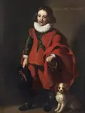 Ritratto di giovane con cane by Pittore Lombardo Del Xvii Secolo, sold Jul 2020