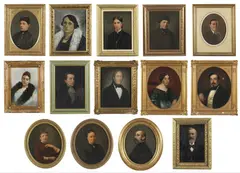 Artisti Vari, Gruppo di 14 ritratti del XIX secolo