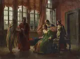 Ludovico Raymond, Scena d'interno con personaggi