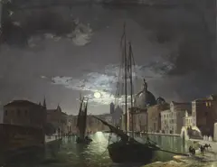 Ippolito Caffi, Notturno veneziano in Canal Grande
