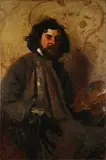 Cesare Tallone, Ritratto del pittore Carlo Ferrari