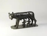 Fonderia Morelli E Rinaldi, Lupa capitolina in bronzo a patina verde, sculpture