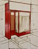 Christo, Red Store front, project. (Schellmann 93)