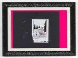 Senza titolo by Giuseppe Chiari, collage and mixed media on canvas, sold Jun 2020