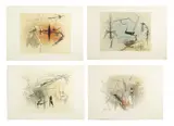 Wifredo Lam, Lotto composto da 4 fogli. Senza titolo