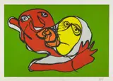 Karel Appel, Putting green kiss, print (other)