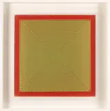Alberto Biasi, Progetto S1, dinamica visiva in verde su fondo rosso