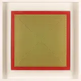 Alberto Biasi, Progetto S1, dinamica visiva in verde su fondo rosso