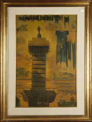 Eugene Berman, Colonna romana in restauro
